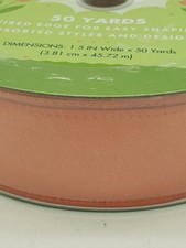 Member's Mark Premium Solid Orange Wire Edge Ribbon, 1.5" Wide x 50 Yards