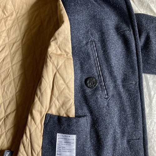J. Crew Bayswater Peacoat Men S Military Grade Stadium Wool Black Thinsulate EUC - Picture 12 of 21