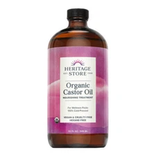 Castor Oil Organic  32 OZ By Heritage Store