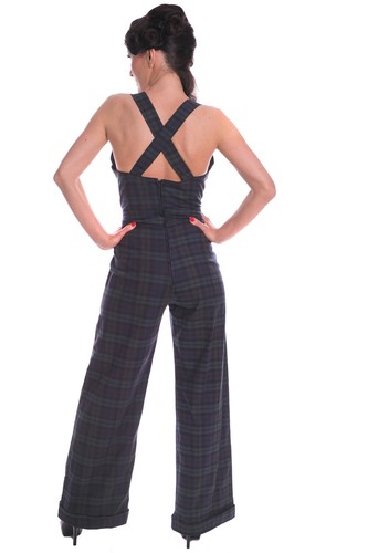 Tartan MARLENE LATZHOSE Retro rockabilly Schottenkaro Hosenträger Hose - Bild 4 von 14