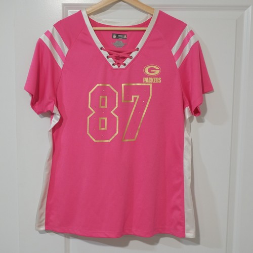 NFL Apparel Damen Trikot Green Bay Packers #87 Jordy Nelson Pink Größe XXL