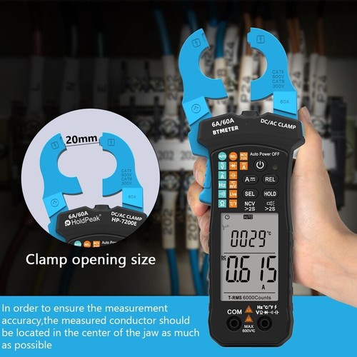 BTMETER TRMS Zangenmultimeter 6000 CAT III 300V, NCV, Auto-Range, Temperatur - Bild 4 von 9