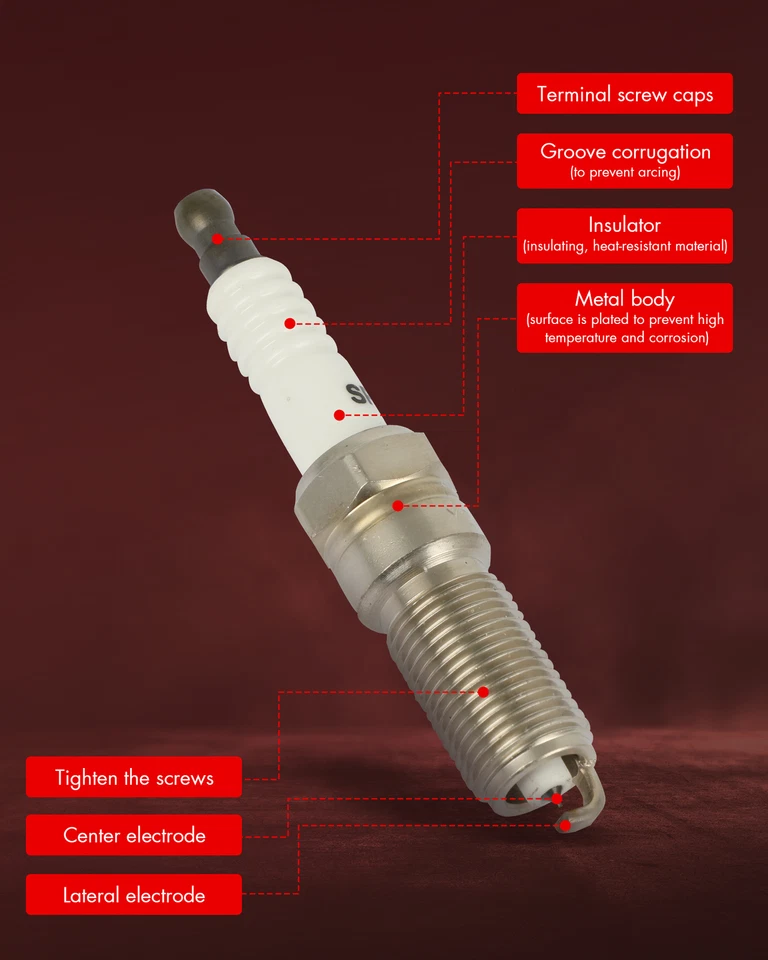 Juego de 6 bujías de iridio para Ford GT 17-20 3,5 L V6 Lincoln Continental 3,0 L Foto 3 de 4