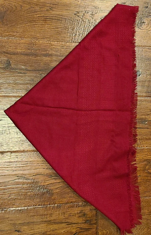 Bufanda festiva vintage Nordstrom acrílica roja 36" x 36" pulgadas cuadrada Alemania Foto 2 de 4