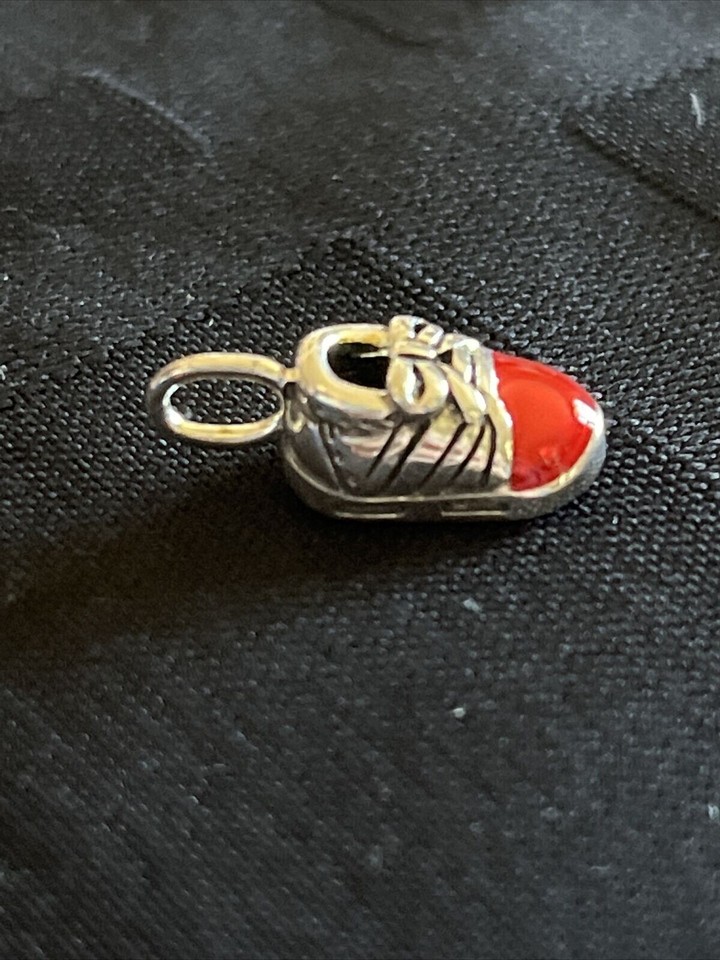 New Avon Sterling Silver 925 Birthstone Color Baby Booties Pendant July Red eBay
