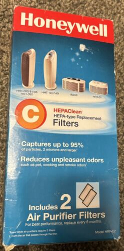 Honeywell Hepa-type Air Purifier C Replacement Filters 2 Pack Model HRF-C2 - Picture 1 of 5