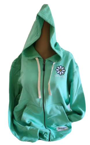 Life Is Good LS Simply True Zip Fleece Hoodie Sweatshirt DAISY 56in Womens XXL - Imagen 1 de 9