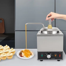 2L Stainless Steel Sauce Warmer with Pump, 650W 110V Adjustable Temperature