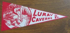 VINTAGE, ORIGINAL, LURAY CAVERNS VA., PENNANT PAPER LABEL STICKER