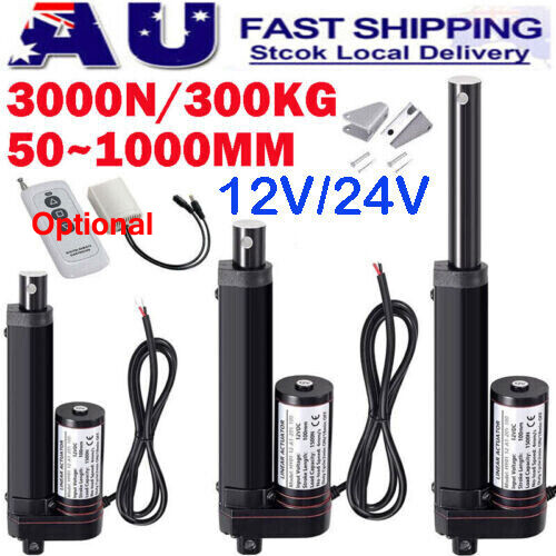 Heavy Duty 12V 24V Linear Actuator Motor 3000N 500mm 700mm 800mm 900mm 1000mm - Picture 1 of 44