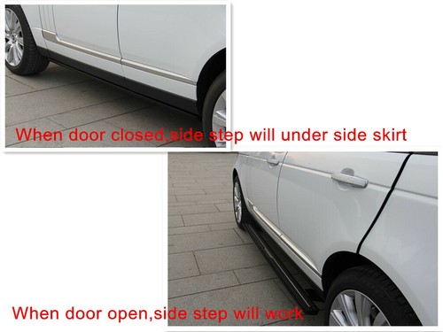 2 PIEZAS apto para Range Rover 2013-2017 tabla de correr desplegable escalones laterales barra nerviosa - Imagen 7 de 7