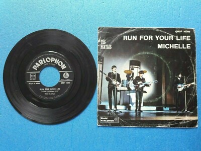 1049 - 45 giri THE BEATLES RUN FOR YOUR LIFE MICHELLE QMSP 16389 1966 Italy