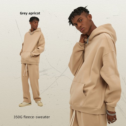 Sweatshirt Winter Loose Plus Velvet Weatshirt Unisex Oversize Thickened Hooded - Picture 13 of 35
