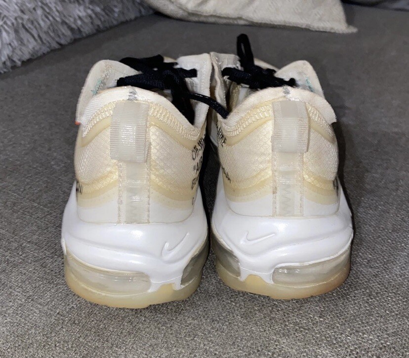 OFF WHITE X NIKE Taglia 9 Nike Air Max 97 OG x BIANCO SPORCO The Ten 2017