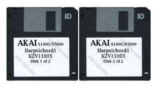 Akai S1000 / S5000 Set of Two Floppy Disks Harpsichord1 KZV11005