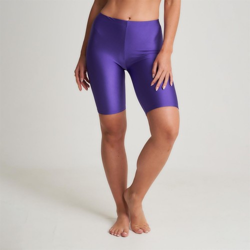Womens Ladies Shiny Super Stretchy Lycra Leggings Cycling Dance Zumba Shorts - Picture 23 of 23
