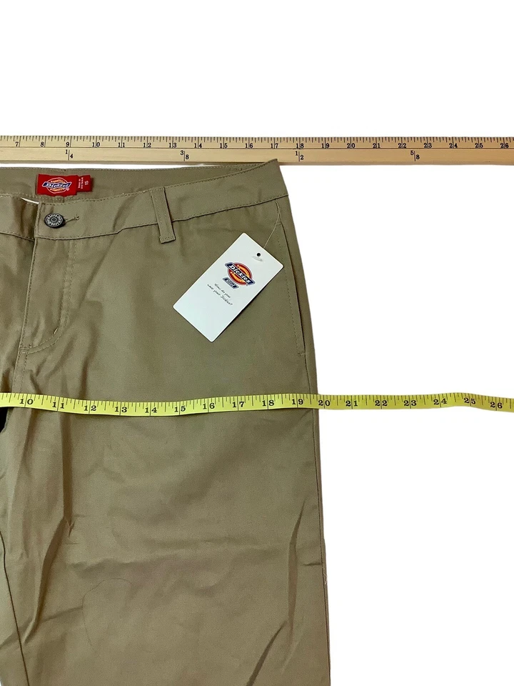 Pantalones Dickies Niñas Caqui Pierna Recta Elastizados Talla 15 Nuevos con Etiquetas Foto 3 de 4