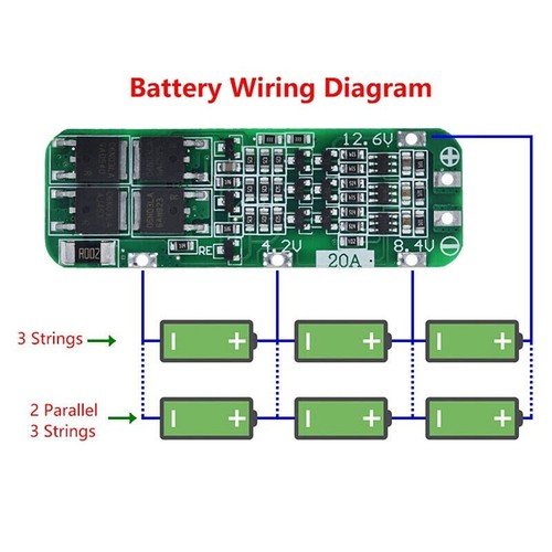 3S 12.6V 20A Li-ion Lithium Battery 18650 Charger PCB BMS Protection Board UK - Picture 9 of 14