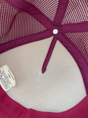 Patagonia Snap Back Mesh Trucker Hat Cap Vintage Foam Front Magenta Pink Purple Patagonia Snap Back Mesh Trucker Hat Cap Vintage Foam Front  main image 3