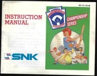 MANUAL ONLY Little League Baseball: Championship Series (Nintendo NES 1990)