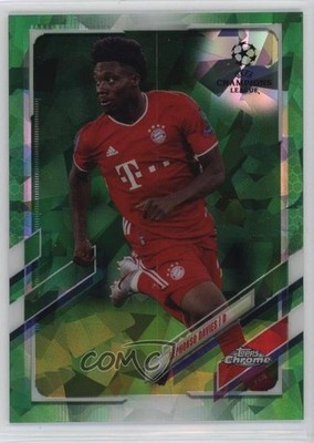 2020 Chrome UEFA Champions League Sapphire Green 55/75 Alphonso Davies #42 0n3k