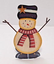 2-d Metal Snowman Votive Holder