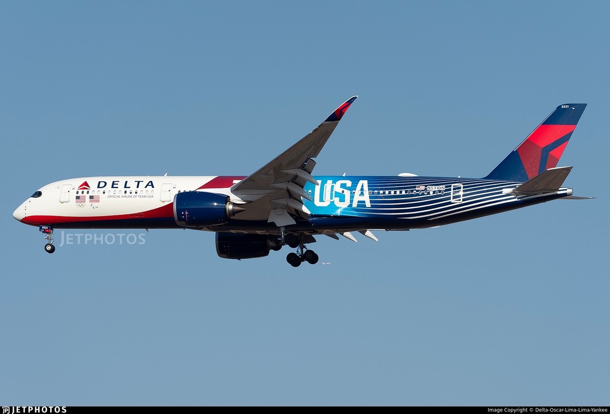 NEW GEMINI JETS 1:200 scale DELTA AIRLINES A350-900 TEAM USA 2026