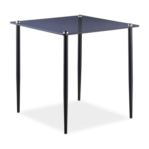 Mesa auxiliar cristal Mesa café vidrio templado Mesita salón y sofá con patas - Imagen 8 de 8
