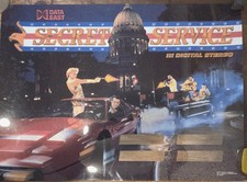 1988 DATA EAST SECRET SERVICE PINBALL TRANSLITE / BACKGLASS