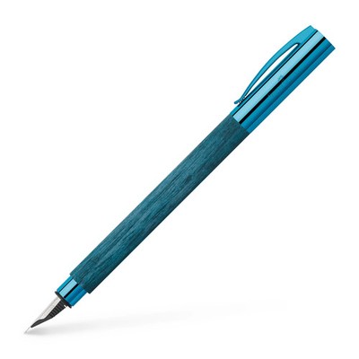 NEW -  Faber-Castell Ambition Fountain Pen, Blue Wood