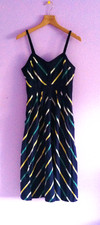 Urban Outfitters Sundress 0 Blue Green Yellow Stripes Pockets