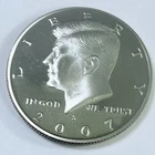 2007 S PROOF SILVER KENNEDY HALF DOLLAR