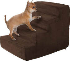 Dog Stairs for Small Dogs - 4-Step Dog Steps for High Bed and Couch - Pet Stairs