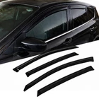 Window Visor Rain Guard 4pcs For Volkswagen Tiguan 2018-2024 Tape-On Dark Smoke