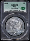 2024-P $1 Peace Silver Dollar CAC MS 70 | First Delivery