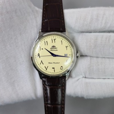 Orient Classic Bambino Automatic RA-AC0039 Ivory Arabic Dial Brand New Men Watch