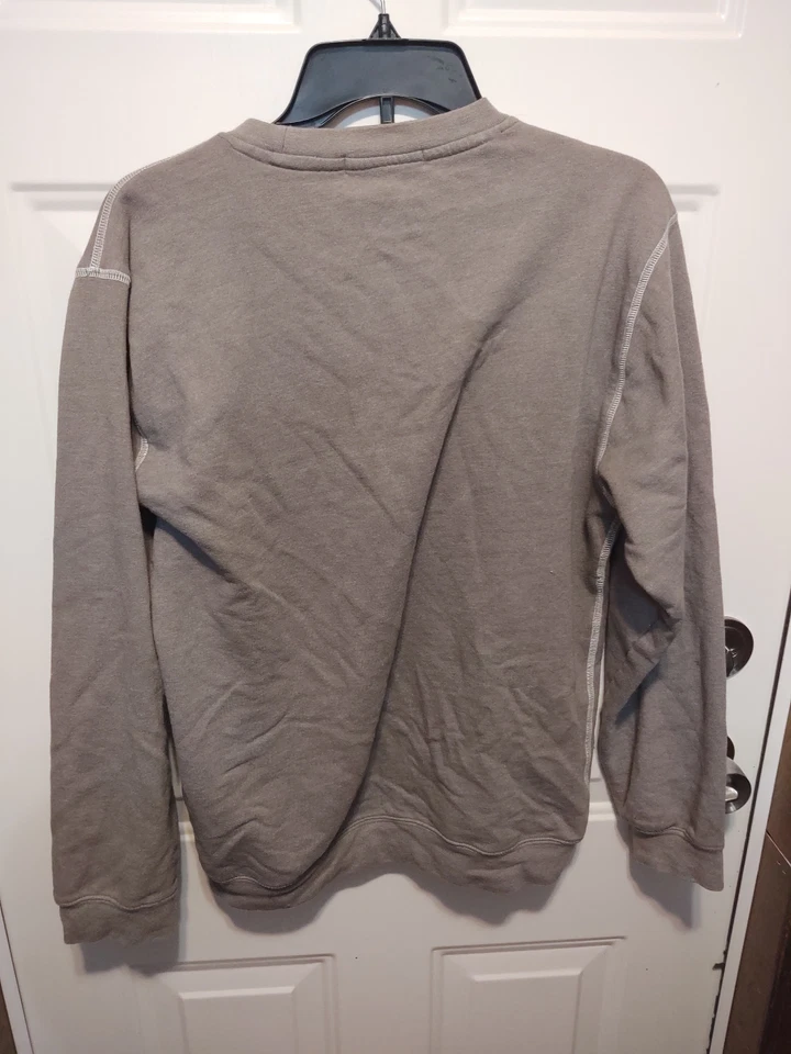 Sudadera Matix Para Hombre’s L Gris Cuello Redondo Manga Larga Logo Pullover Estilo Patín Foto 4 de 4