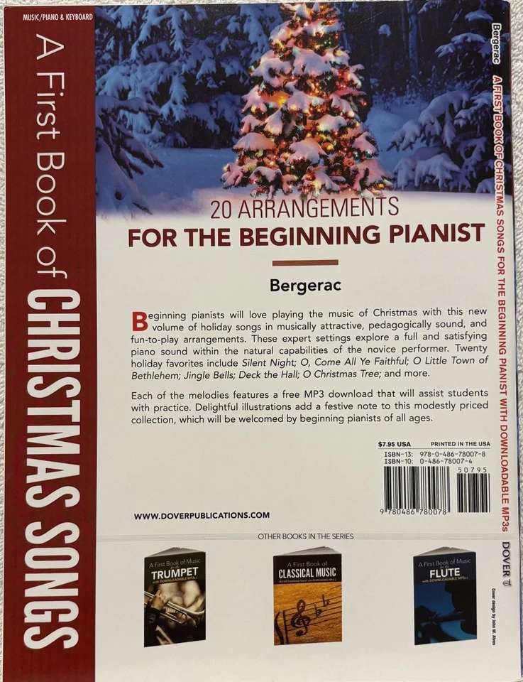 Christmas Songbook. For the Beginning Pianist. 1996. 1st Book Of Christmas... - Image 2 of 2