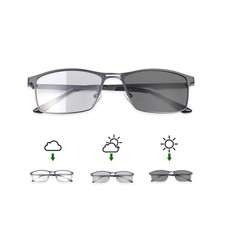 Photochromic Bifocal Reading Glasses Men Women Transition Sunglasses UV400 Pr...