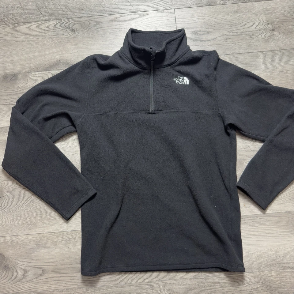 Pullover polar The North Face negro para niños X grande 1/4 cremallera Foto 4 de 4
