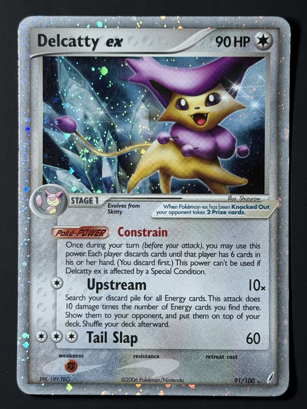 Delcatty ex 91/100 Crystal Guardians SWIRL 2006 Pokemon TCG MP