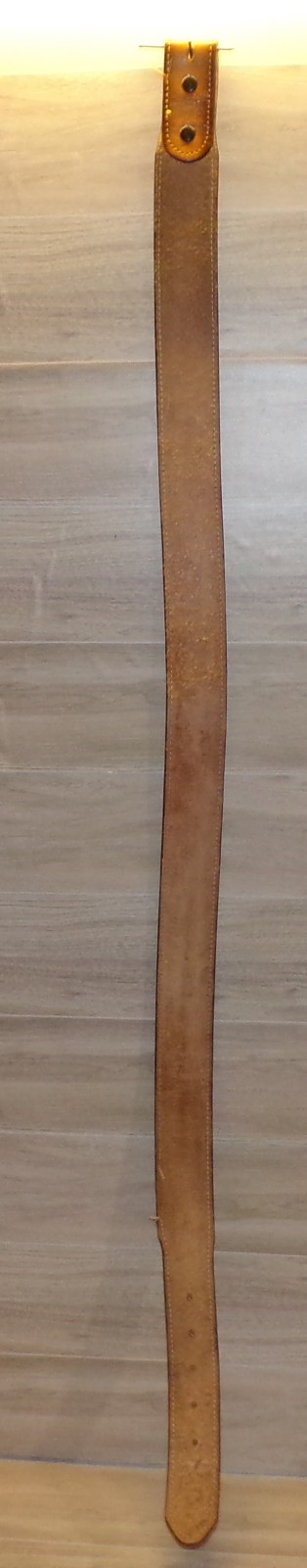 RARE VINTAGE LEATHER TOOLED CIVIL WAR BATTLE SCENE BELT 40 INCHES LONG