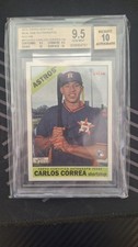 24/66 Carlos Correa 2015 Topps Heritage Red Ink Auto BGS 9.5 10 Rookie Real One