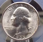 1935 "D" Washington SILVER Quarter 25c PCGS MS62 #825 Unc Uncirculated ECC&C Inc