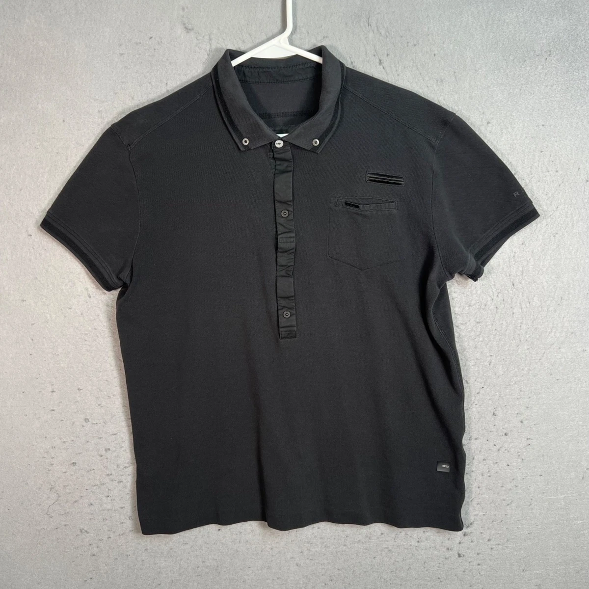 G-STAR RAW Maglietta Uomo Taglia L Nera Grigia Mélange Manica Corta