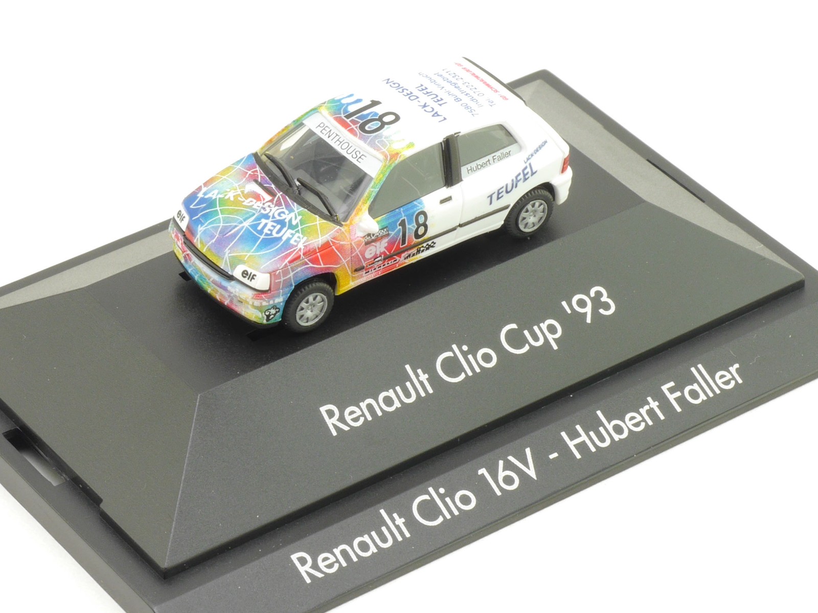 Herpa 035873 Renault Clio 16V Cup 1993 Hubert Faller Showcase OVP 1605-19-37