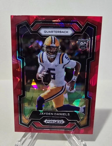 2024 Panini Prizm Draft JAYDEN DANIELS *ROOKIE RED ICE PRIZM* #108 Commanders