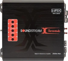 Soundstream WRX-2500 | 2,500 Watt Monoblock Car Amplifier | Compact 1 Ohm Stable
