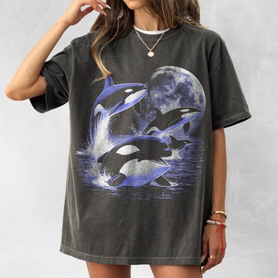 Orca Midnight Vintage Style Graphic Comfort Tee