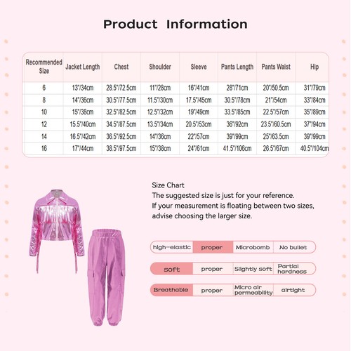 Kids Girls Coat And Pants Cheerleading Jacket With Trousers Gymnastic Tracksuit - Picture 57 of 64